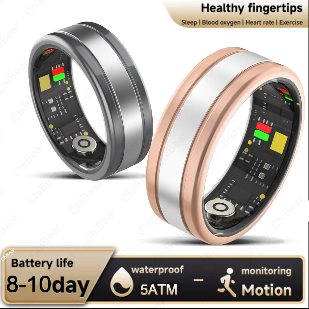 5ATM Waterproof Smart Ring For Samsung New Health Monitoring Smartring Sleep Monitoring Heart Rate Blood Oxygen 2024 New