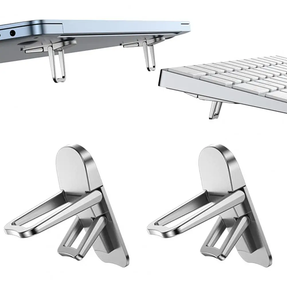 زوج واحد من أرجل صغيرة لماك بوك برو هواوي وأدوات دعم قاعدة ألومنيوم للكمبيوتر المحمول وحامل المبرد لحامل لوحة المفاتيح