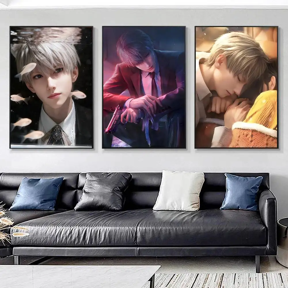 1pc Cartoon Anime Cute Game Love and Deepspace Xavier Posters HD Print Vintage Wall Art Decor for Home Study Room