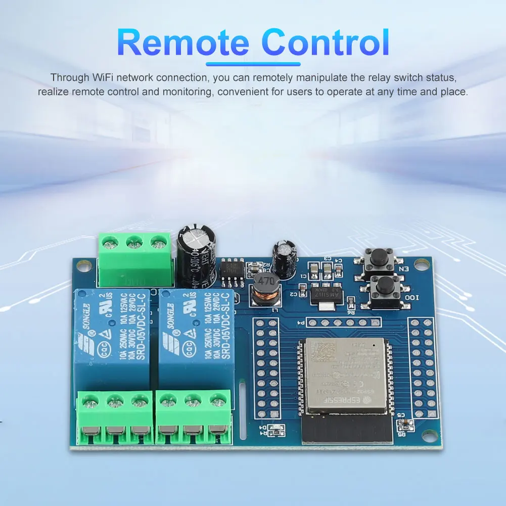 

ESP32 WIFI Bluetooth-совместимый релейный модуль BLE DC 5-30/60 В модуль питания Вторичная плата разработки