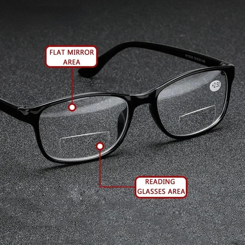 2024 New Fashion Men Women Bifocals Reading Glasses Far Near Magnification Eyewear Presbyopic Glasses Ultralight Eyeglasses