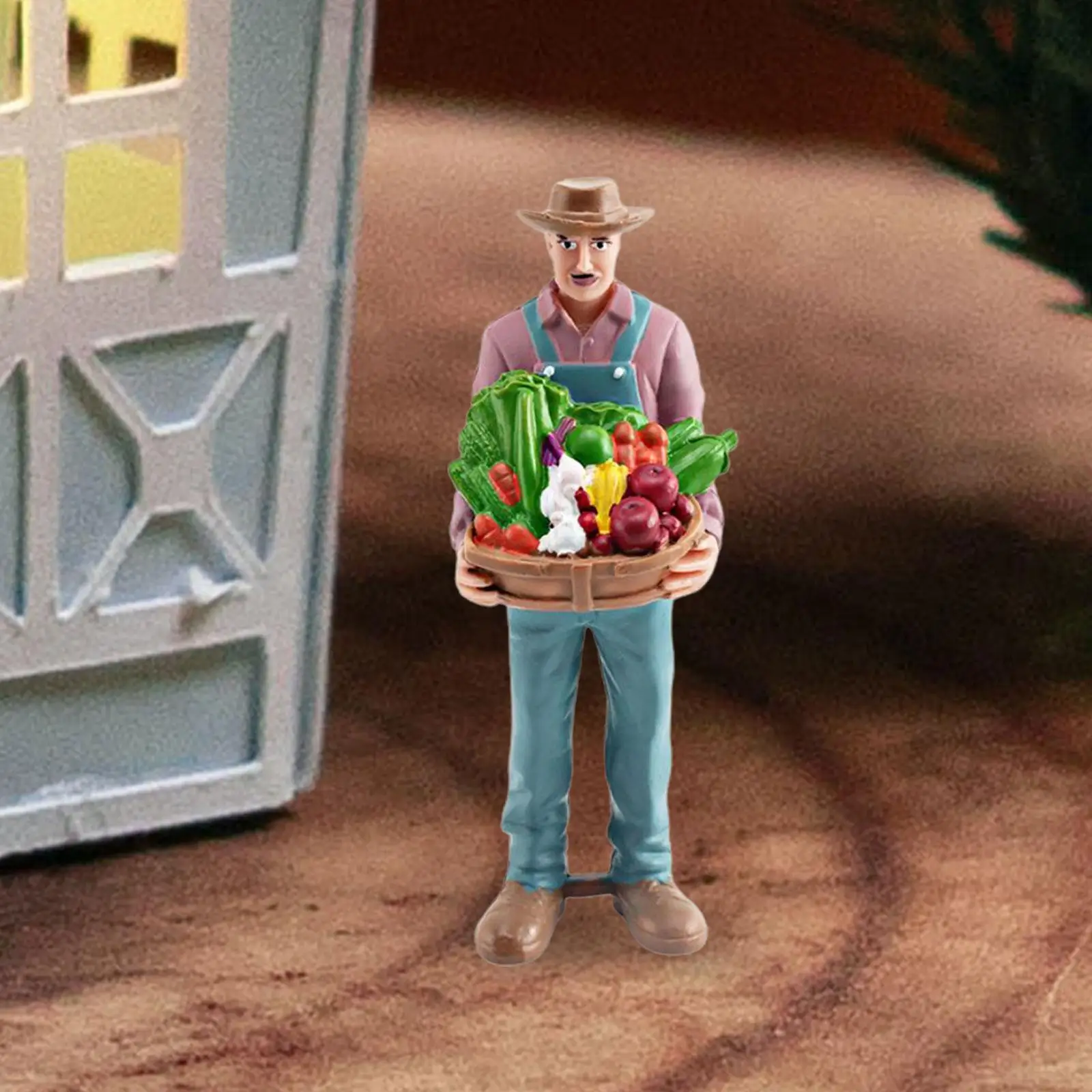 3 figuras de personajes en miniatura para decoración de escritorio y paisaje