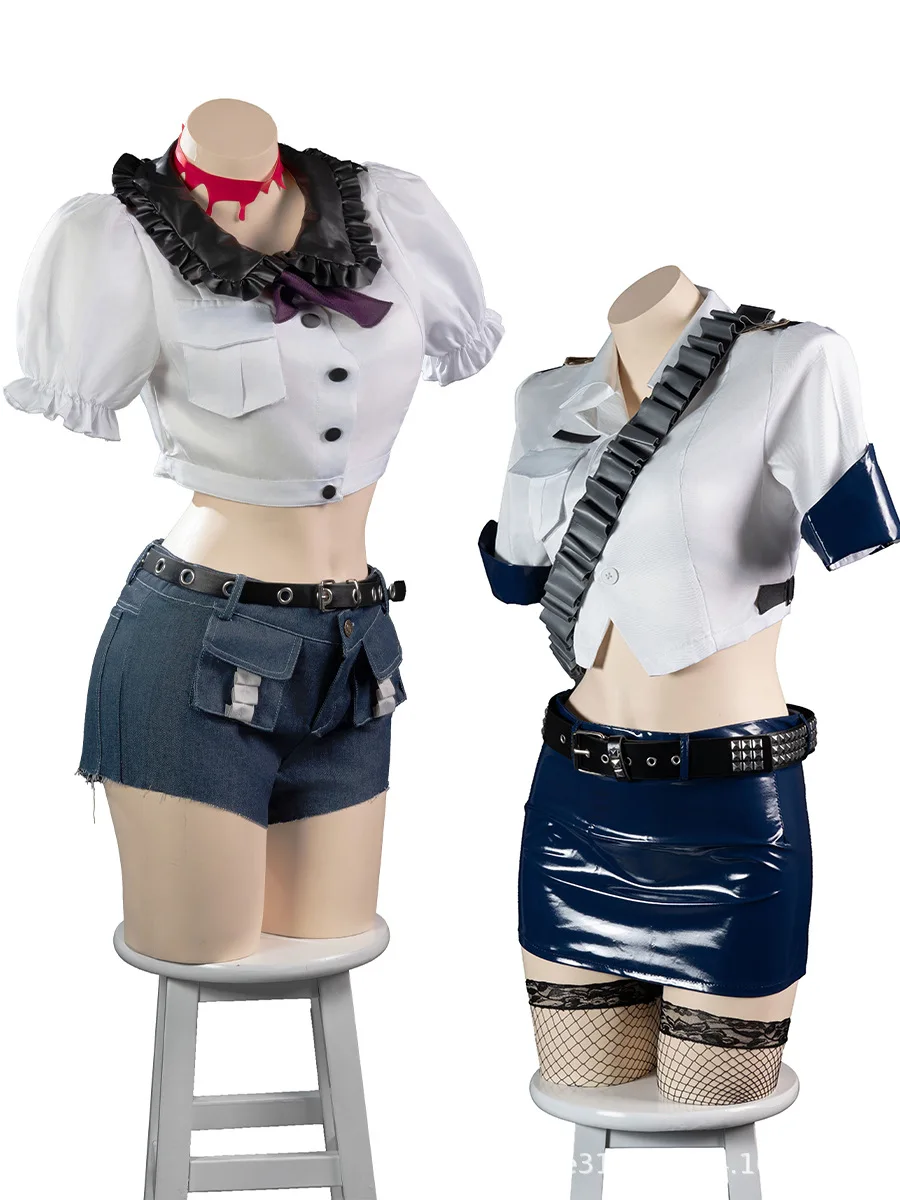 

Policewoman Uniform Anime Panty Cosplay Stocking Costume Shirt Skirt Sexy Hot Girl Women Suit Carnival Outfit Cos Customized