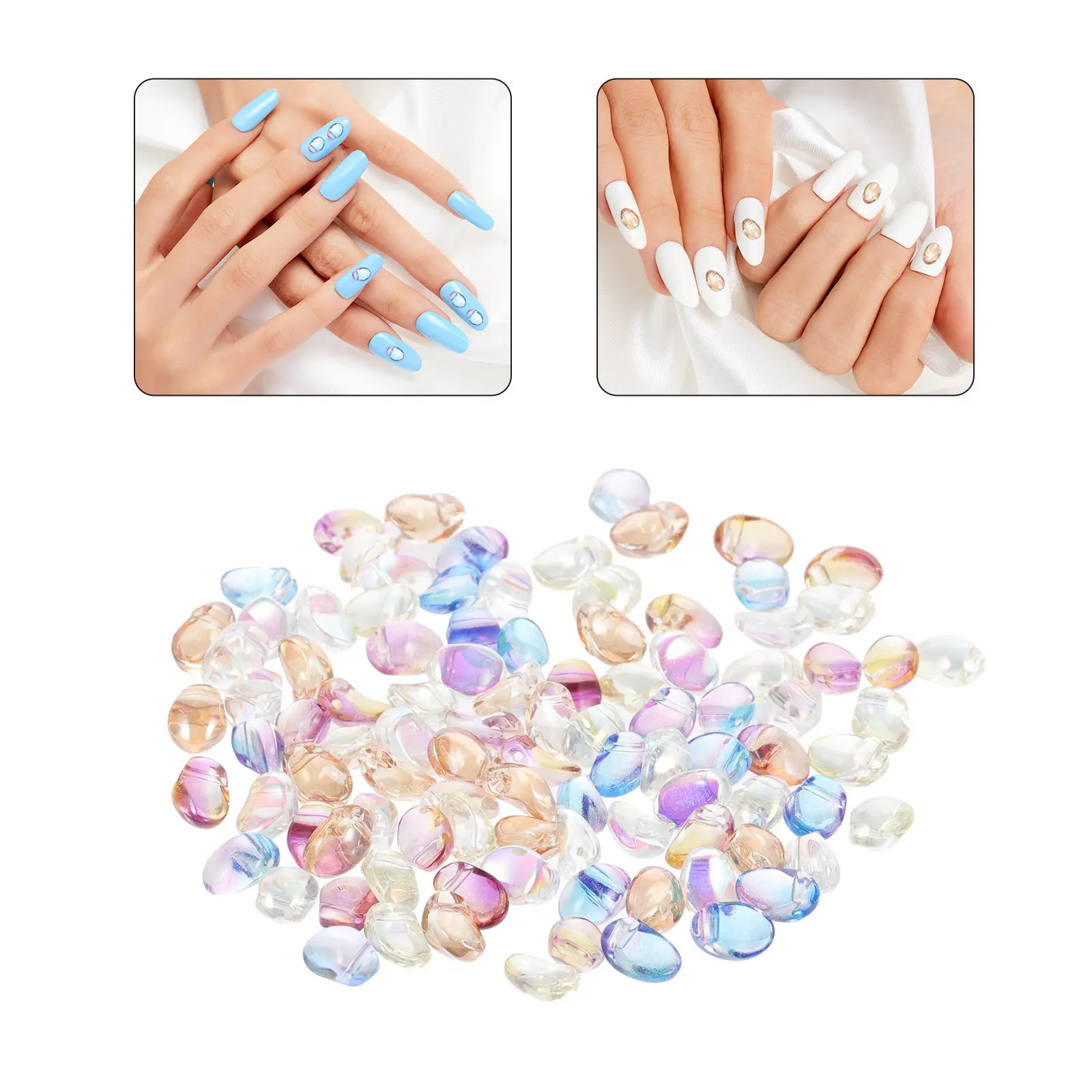 

100pcs Crystal Rhinestone Nail Art Diamonds 3D Shiny Manicure Decoration Diy Patch Nail Decor For Women Artists Manicure