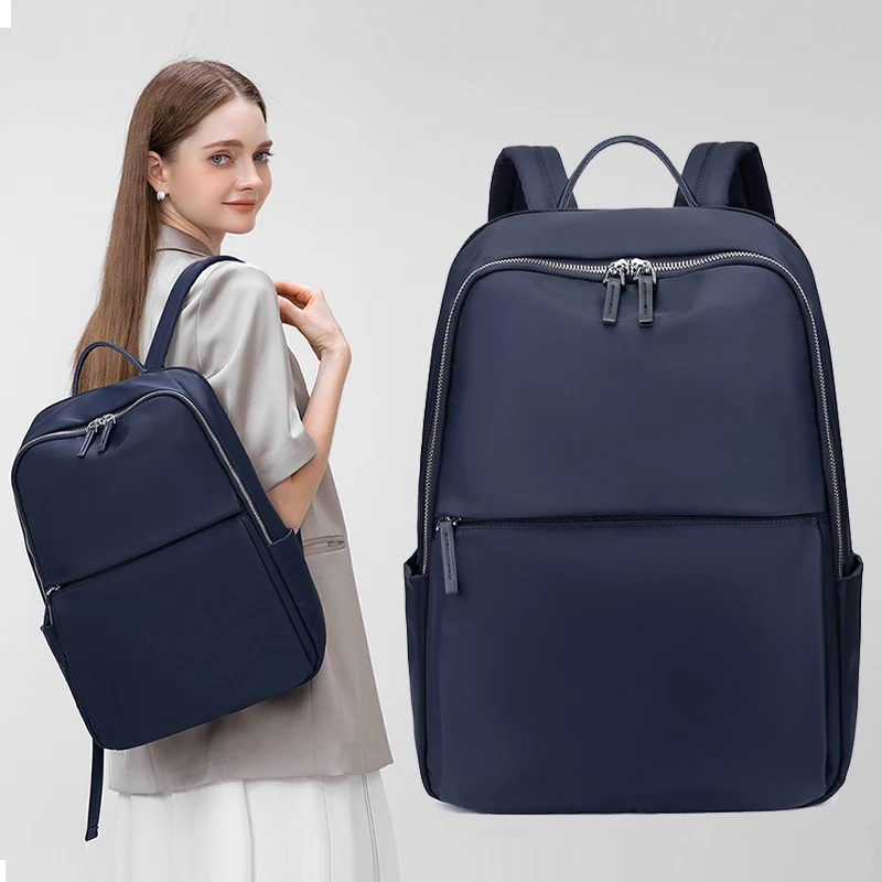 

Рюкзаки синего цвета большой емкости для 16-дюймовых ноутбуков, женские пригородные сумки для деловых поездок, водонепроницаемые модные рюкзаки
