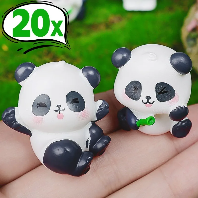 Cute Mini Giant Panda Car Dashboard Ornaments Car Navigator Screen Decoration Doll Car Interior Accessories Home Decor Toy Gift