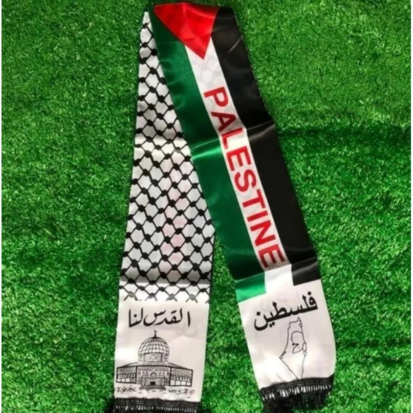 Selendang Palestina Warna-warni, Selendang Bendera Palestina untuk Dekorasi Pernikahan, Ukuran 14cm*130cm