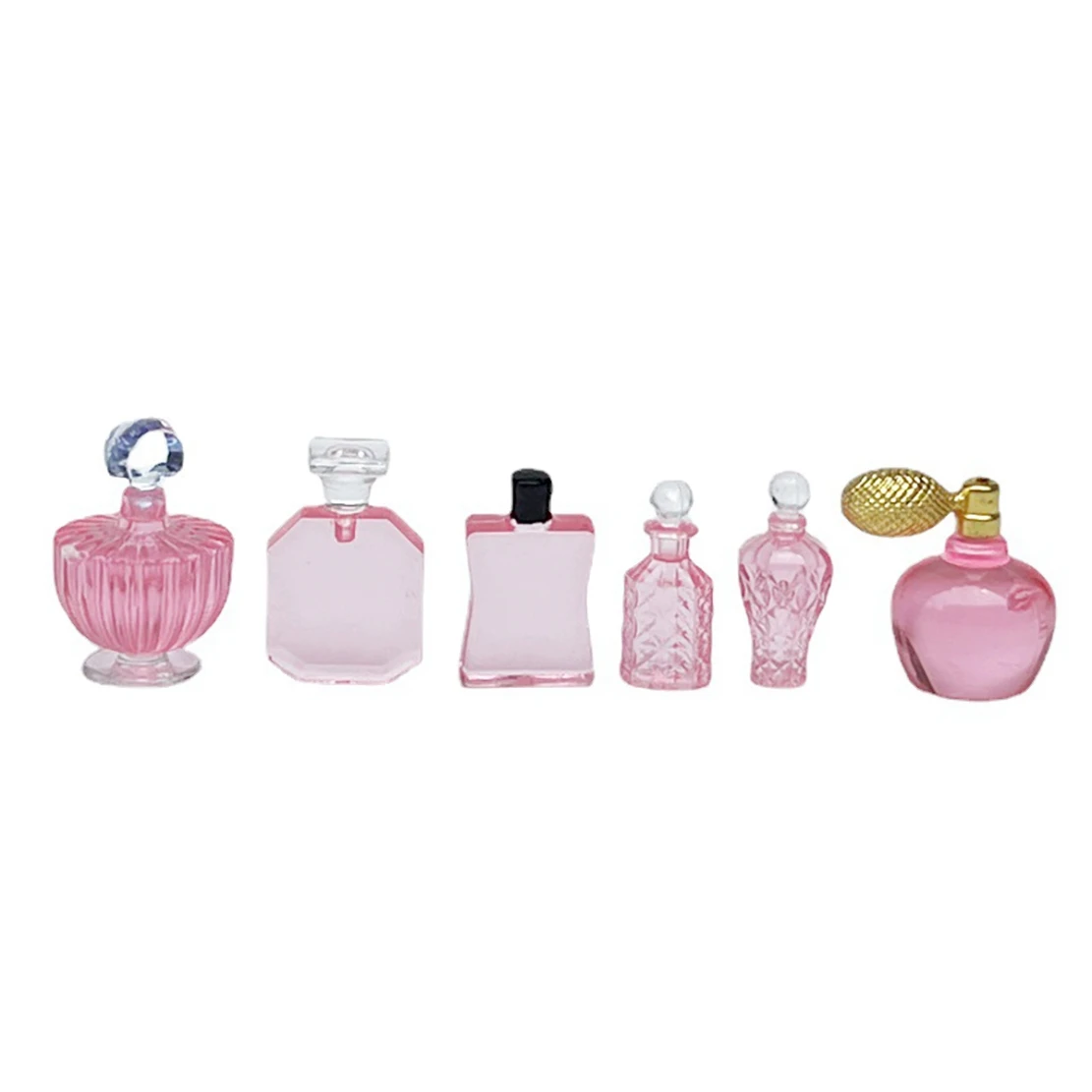 ODIES-1:12 دمية 6 قطعة/المجموعة/المجموعة ملحقات زجاجة عطر مصغرة أثاث بيت الدمى الصغير لبيت الدمى طفلة
