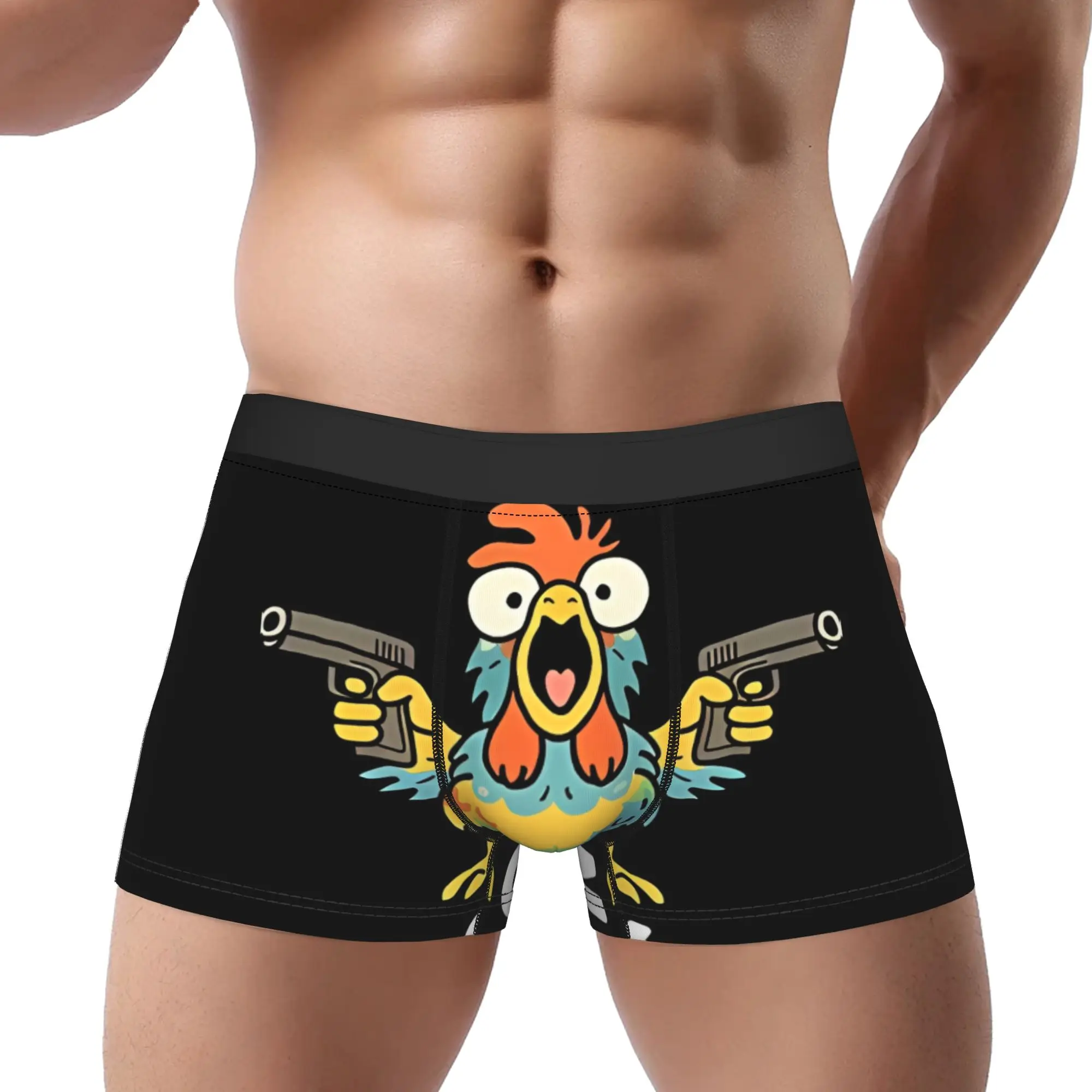

Don't move F Caw F Rooster Underpants Homme Panties Male Underwear Print Shorts Boxer Briefs