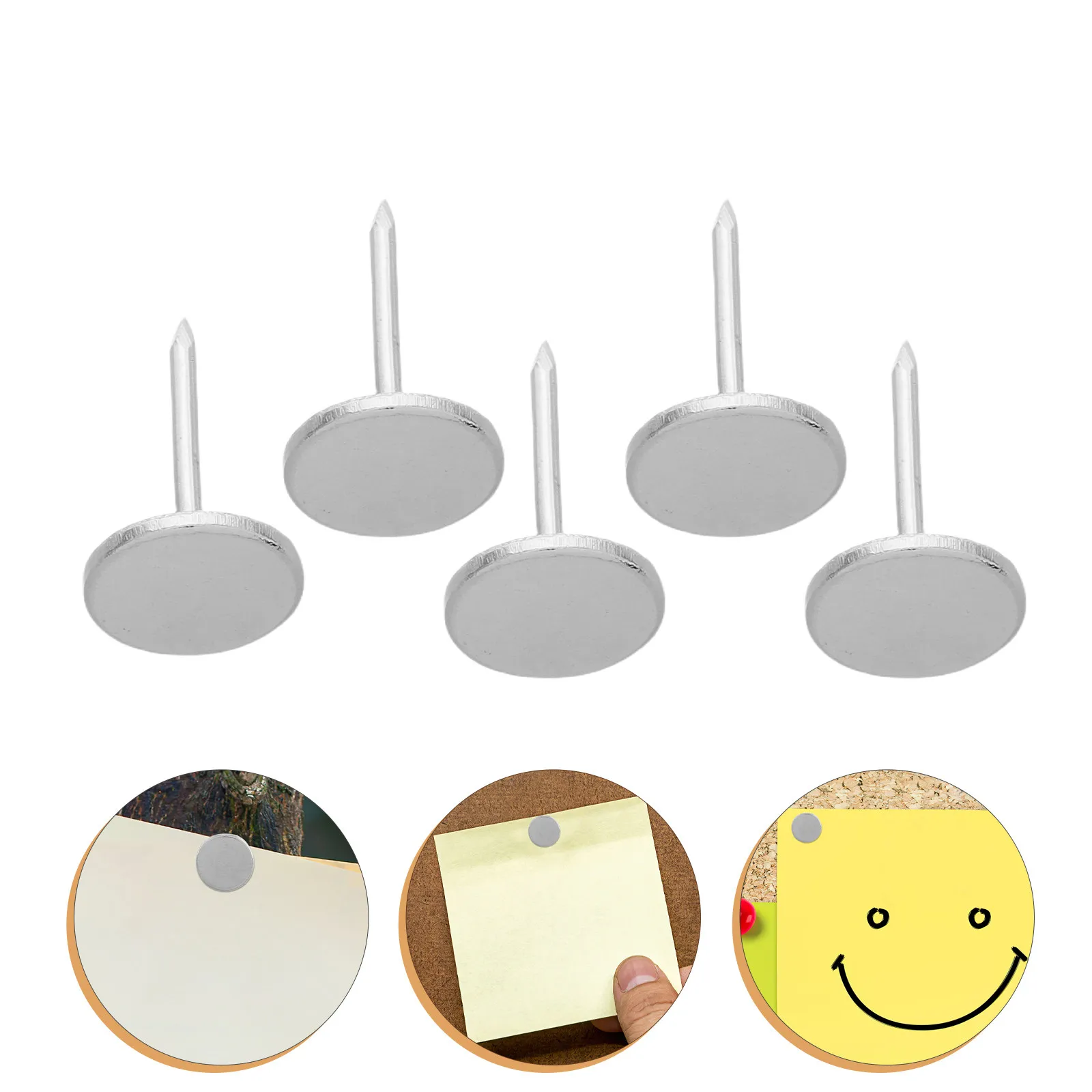 

150Pcs Flat Head Upholstery Tacks Metal Heavy Duty Decorative Push Pins for Wood Furniture Decoration Aesthetic Thumb Tacks