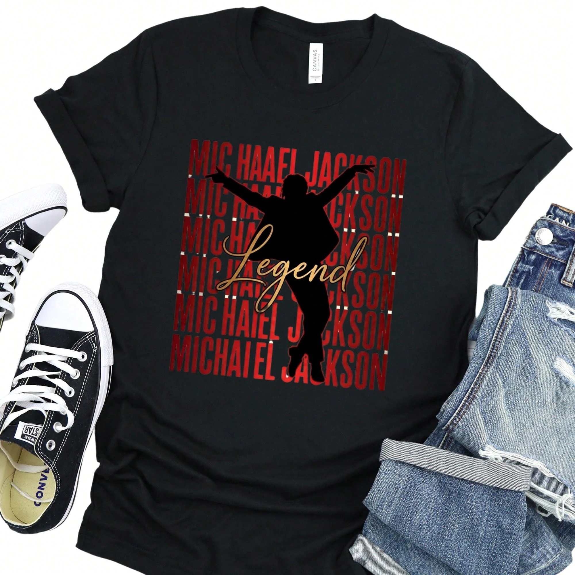 1pc Vintage Pop Music Legend Graphic Halloween Cotton T shirt Unisex Men Women Kids Streetwear Casual Vacation Short Sleeve Tops