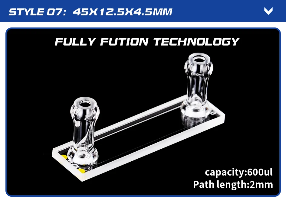 0,1/0,2/0,5/1/2 mm Mikro-Quarz-Flusskuvette, optische Kontaktflüssigkeitskuvette für UV-Vis-Spektrophotometer – Detail 10