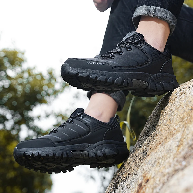 

Men's Casual Outdoor Shoes Nonslip Hiking Camping Sneakers 2025 Fashion Comfortable Thick Soled Footwear for Men