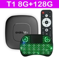 Dispositivo de TV inteligente T1, decodificador con Android 14, ATV, 4GB de Ram, 8GB de Rom, 64GB, 128GB, Wifi Dual, y 5G 2,4G, asistente de Google, reproductor multimedia 4K, 8K