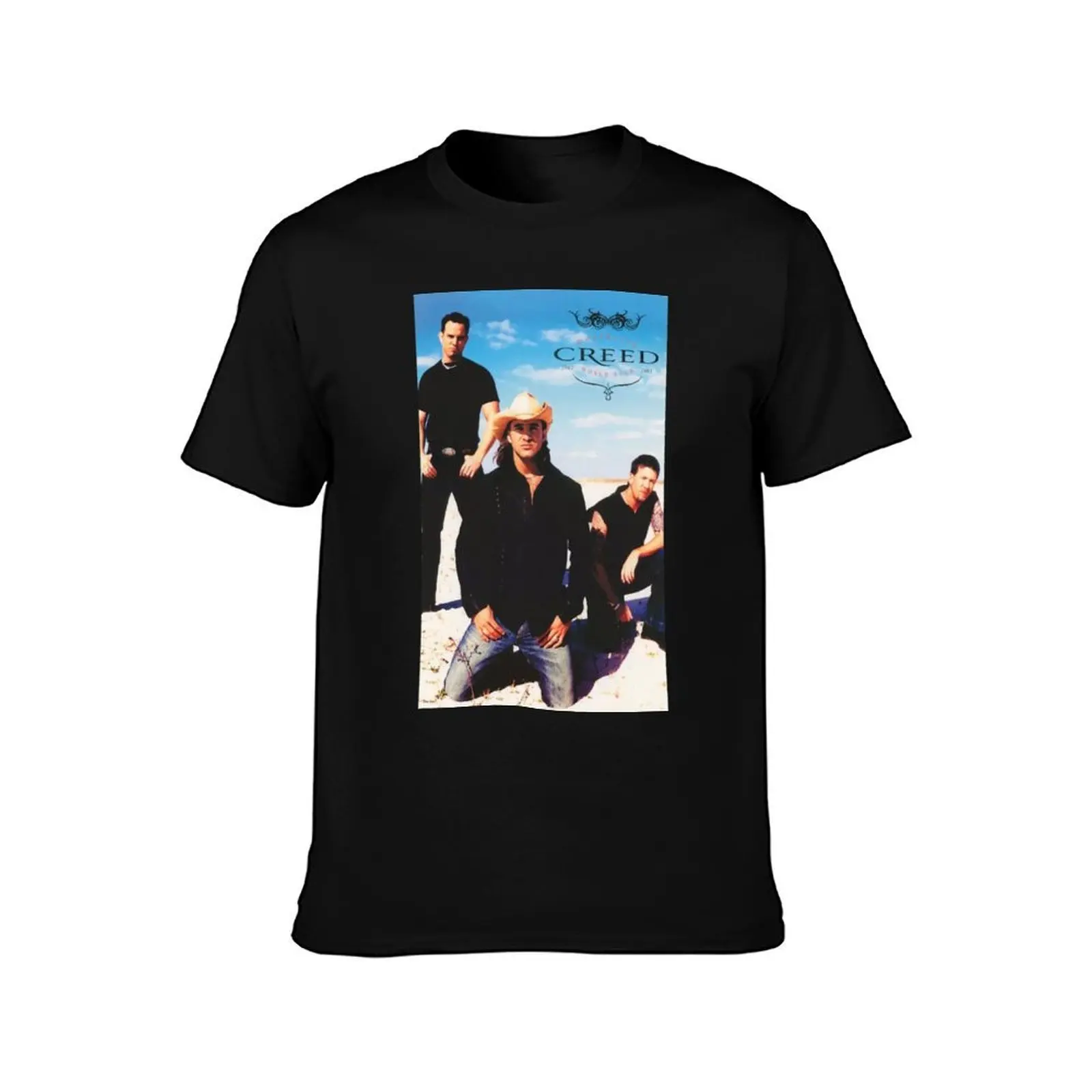 تي شيرت Creed Band Active تي شيرت رجالي 100% قطن ماركة فاخرة تي شيرت للرجال حزمة تي شيرت أبيض