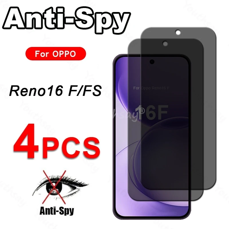Sichtschutzglas für OPPO Reno 16 F Glas Anti-Spy Displayschutzfolie Reno 16 F FS Gehärtetes Glas Reno 16 F S Folie