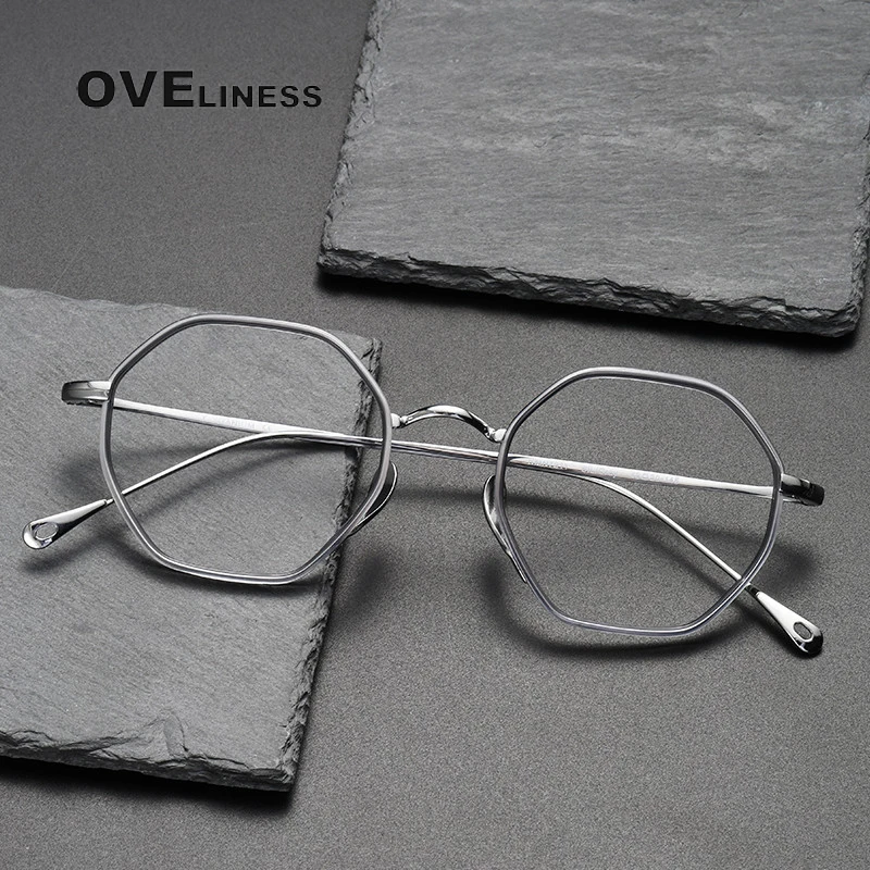 

2024 Acetate Titanium Glasses Frame Men Vintage Retro Eyeglasses frames Women New full Eyewear spectacles