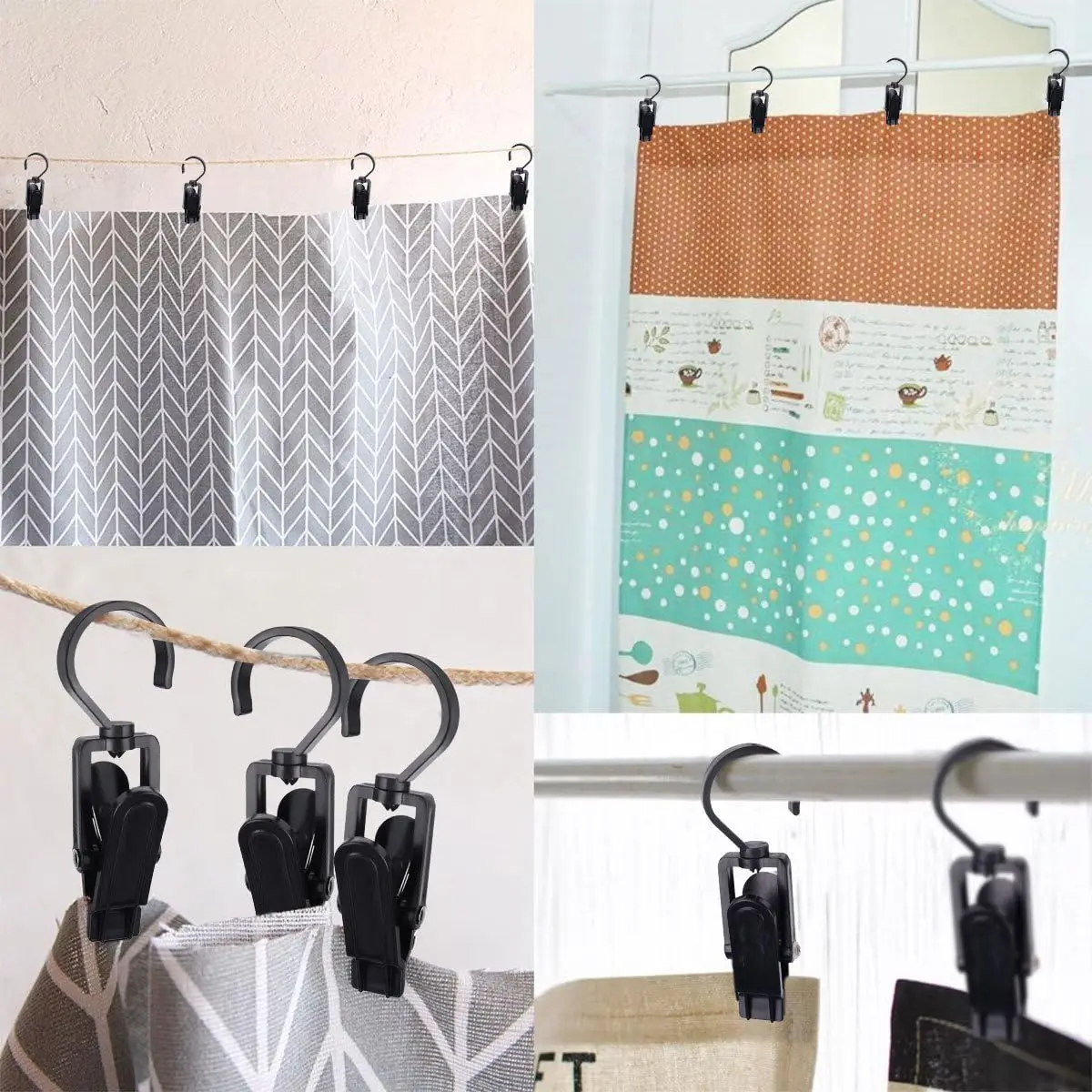 20Pcs Plastic Laundry Clothes Pins Hanging Pegs Clips Household Food Clip Clothespins Socks Underwear Drying Rack Holder