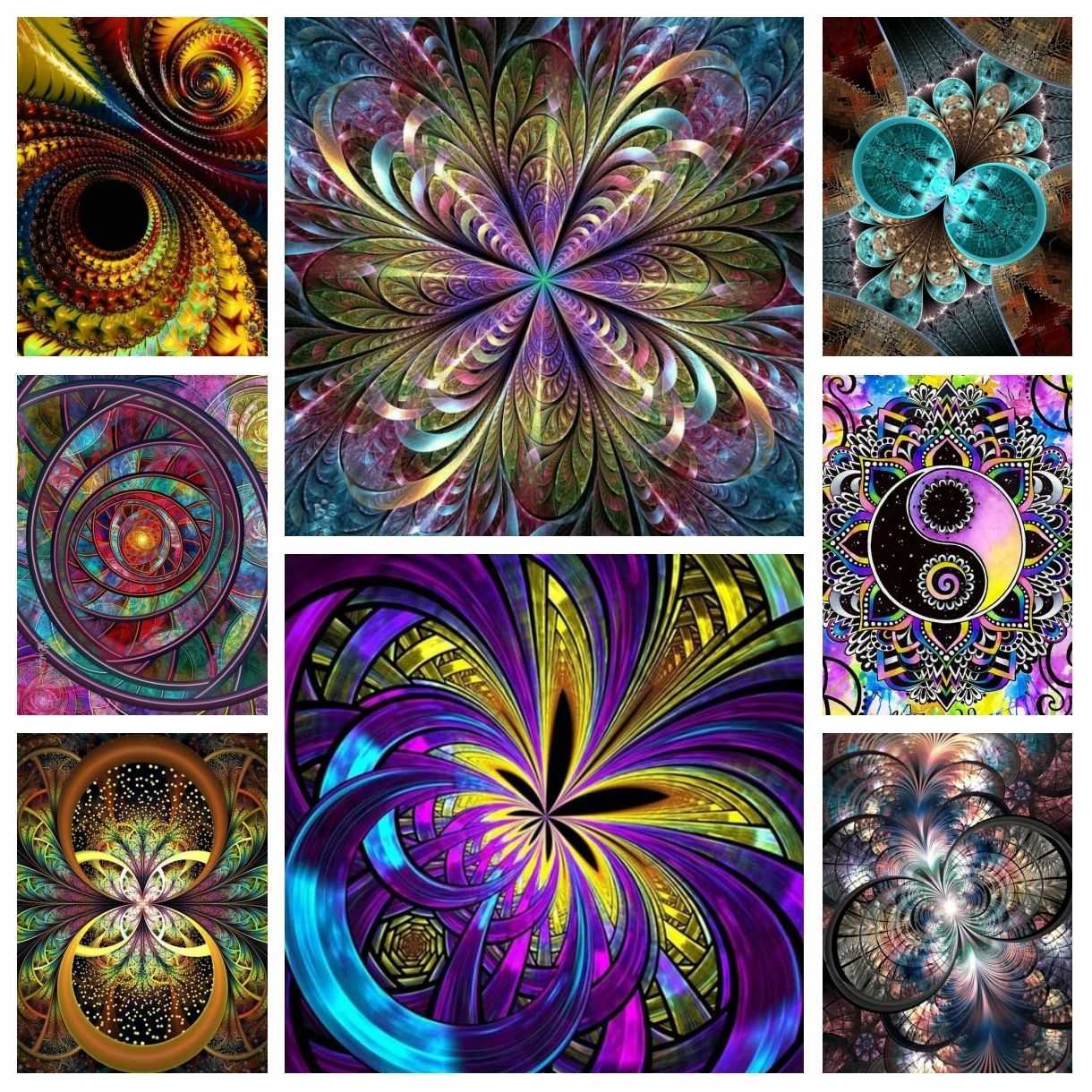 

DIY алмазная живопись Мандала комплект полный абстрактный цветок искусство вышивка крестиком картина мозаика ремесло полная дрель домашний декор