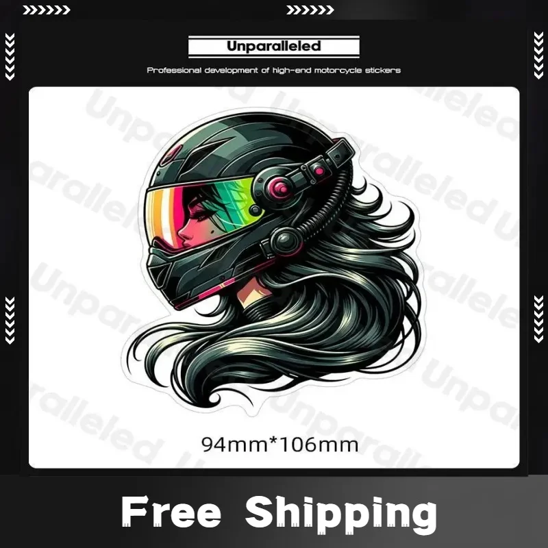 

Original Dark Series Biker Girl Motorcycle Racing Stickers Car Decoration Scratches Cover Personality Creative Stickers