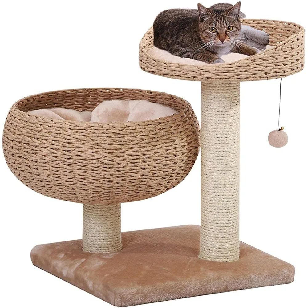 Furniture & Scratchers, Natural Bowl Shaped with Perch Cat Tree,Furniture & Scratchers