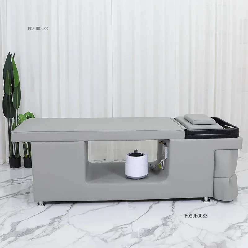 

Кровать для шампуня, полностью откидная парикмахерская, специальные массажные кресла для шампуня, многофункциональное кресло для терапии головы, фумигационного салона