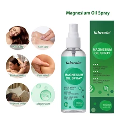 Magnesium Oil Spray Mineral Essential Massage Oil Multi-Use Improve Sleep Reduce Stress Soothes Skin Relieve Pain 80ml Sprayer