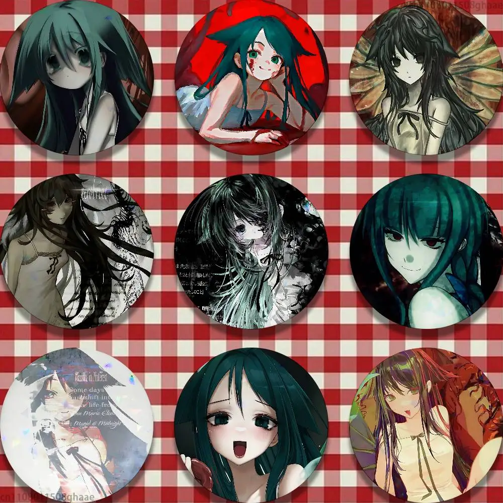 

The S-Song Of S-Saya 58mm Badge Brooches on Backpack Clothes Handmade Round Enamel Pins for Jewelry