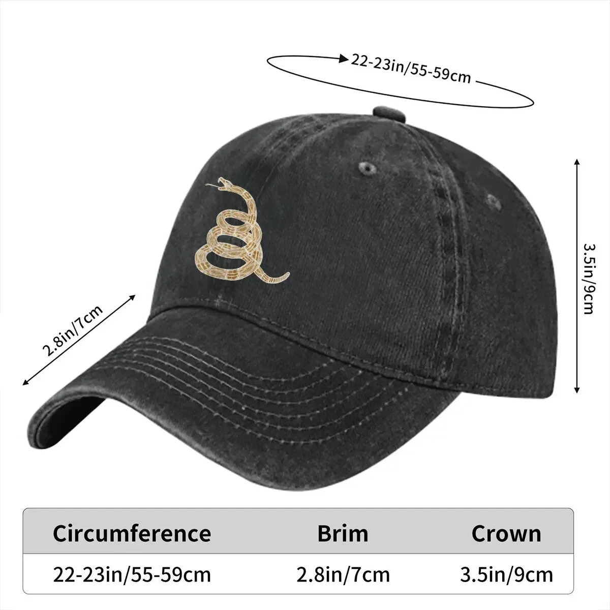 Washed Men's Baseball Cap Bitcoin Rattlesnake V-Neck Trucker Snapback Caps Dad Hat Rattle Snake Gadsden Flag Golf Hats