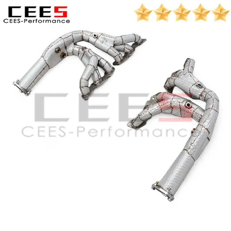 

Коллектор коллектора двигателя CEES для Aston Martin Vanquish V12 6,0L 2012-2016, выхлопная система уличного автомобиля SS304, прямая труба