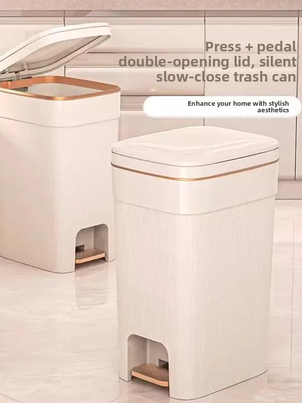 

Большое мусорное ведро с педалью для кухни, ванной, спальни, дома, с крышкой, DACHUN-57821, квадратное, пластиковое.