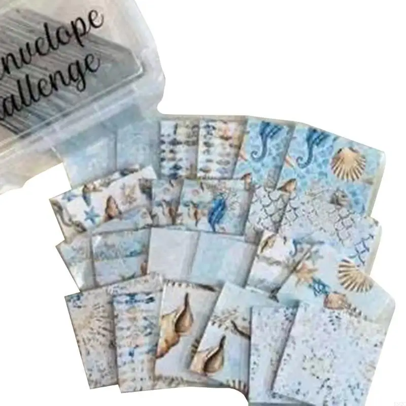 100 Envelopes for Money Saving, Including 100 Number Stickers and Plastic Case K92C