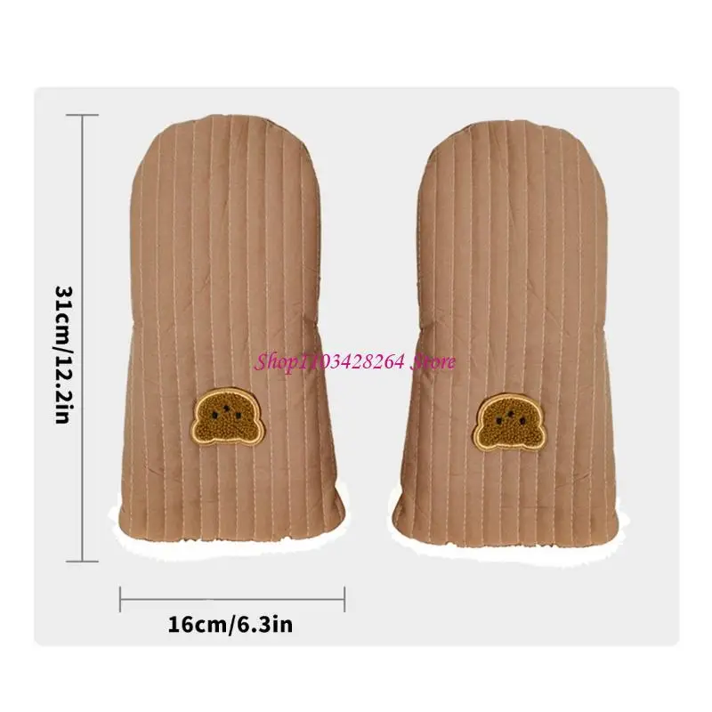 1 pair Breathable Polyester Strollers Hand Cover Warm Gloves for Most Models for Men and Women