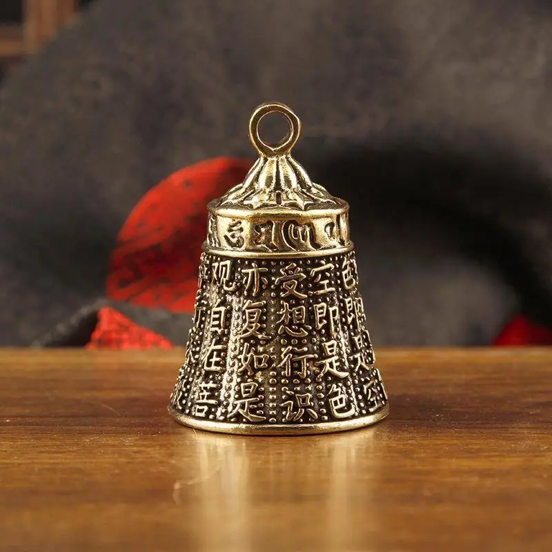 Weihnachtliche Bronzeglocke aus Messing, Handgefertigtes Druckguss-Windspiel, Kreative Heimdekoration, Feiertags-Party-Ornament, Geschenk – Detail 6