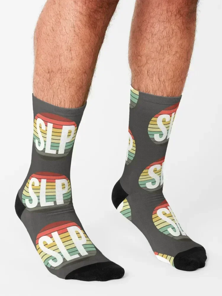 Speech Language Pathologist, SLP, Speech Therapist Socks soccer anti-slip basketball christmas stocking Men Socks Women's
