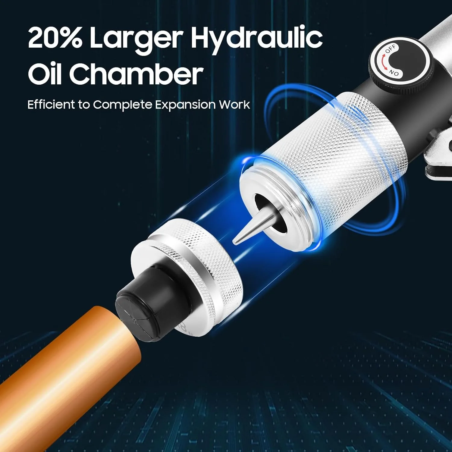 CT-300 Hydraulic Tube Expander Set, 7 Sizes (3/8" to 1-1/8") for Copper & Aluminum Pipes, Includes Cutter & Deburring Tool