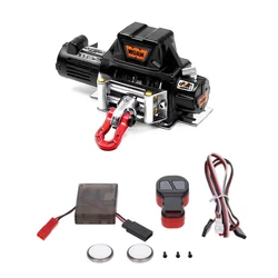 Metal Winch Wireless Remote Controller System for 1:10 RC Crawler Car Axial SCX10 90046 Traxxas TRX4 TRX6 Gen8 Upgrade Parts