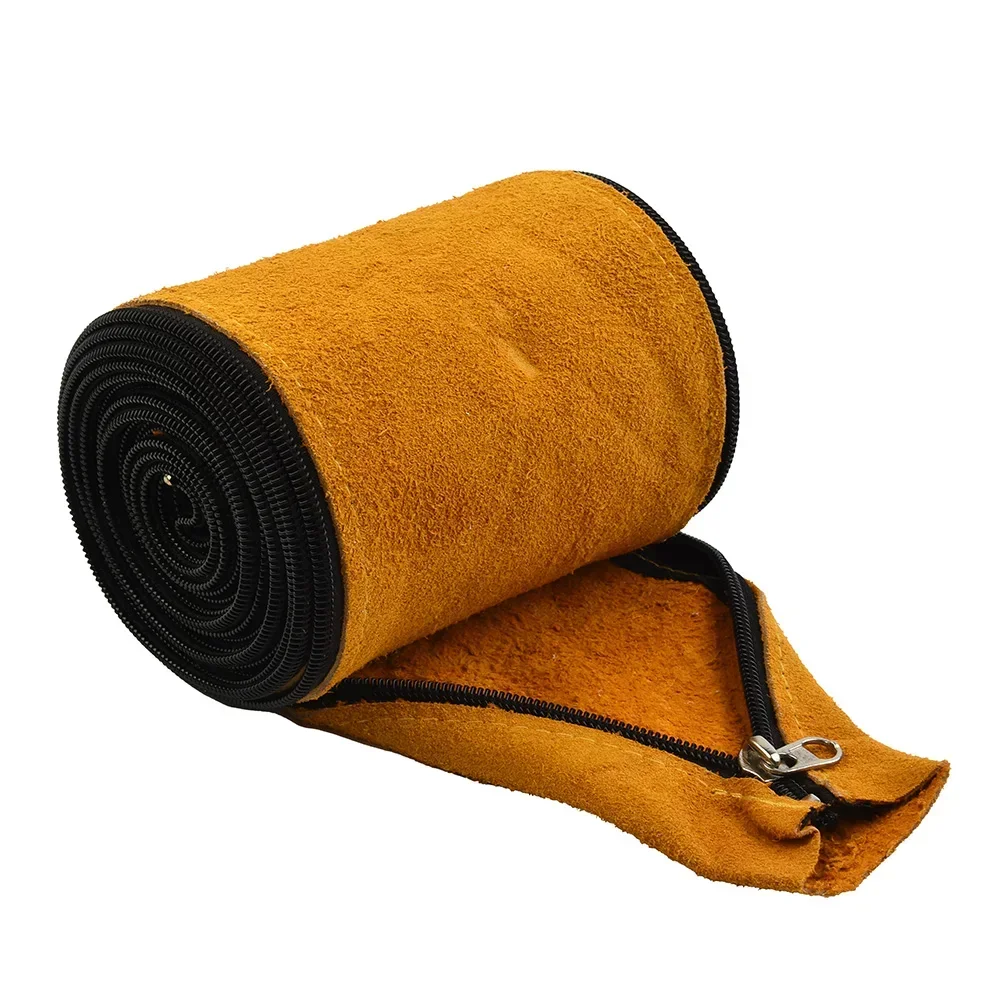 Cable Cover TIG Welding Torch Yellow Hose Leather 12ft L 4in Wide Accessories Cowhide Diameter 29mm Protection