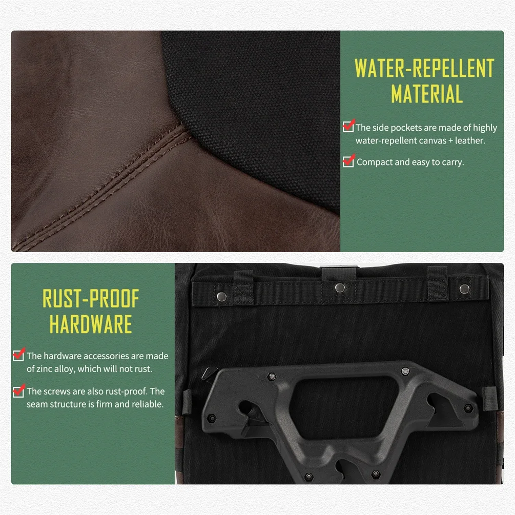 Quick Release Saddlebag Bag Motorcycle Side Tool Retro Bags for Honda Rebel CMX500 CMX300 CMX1100 2017-2025 - Image 3