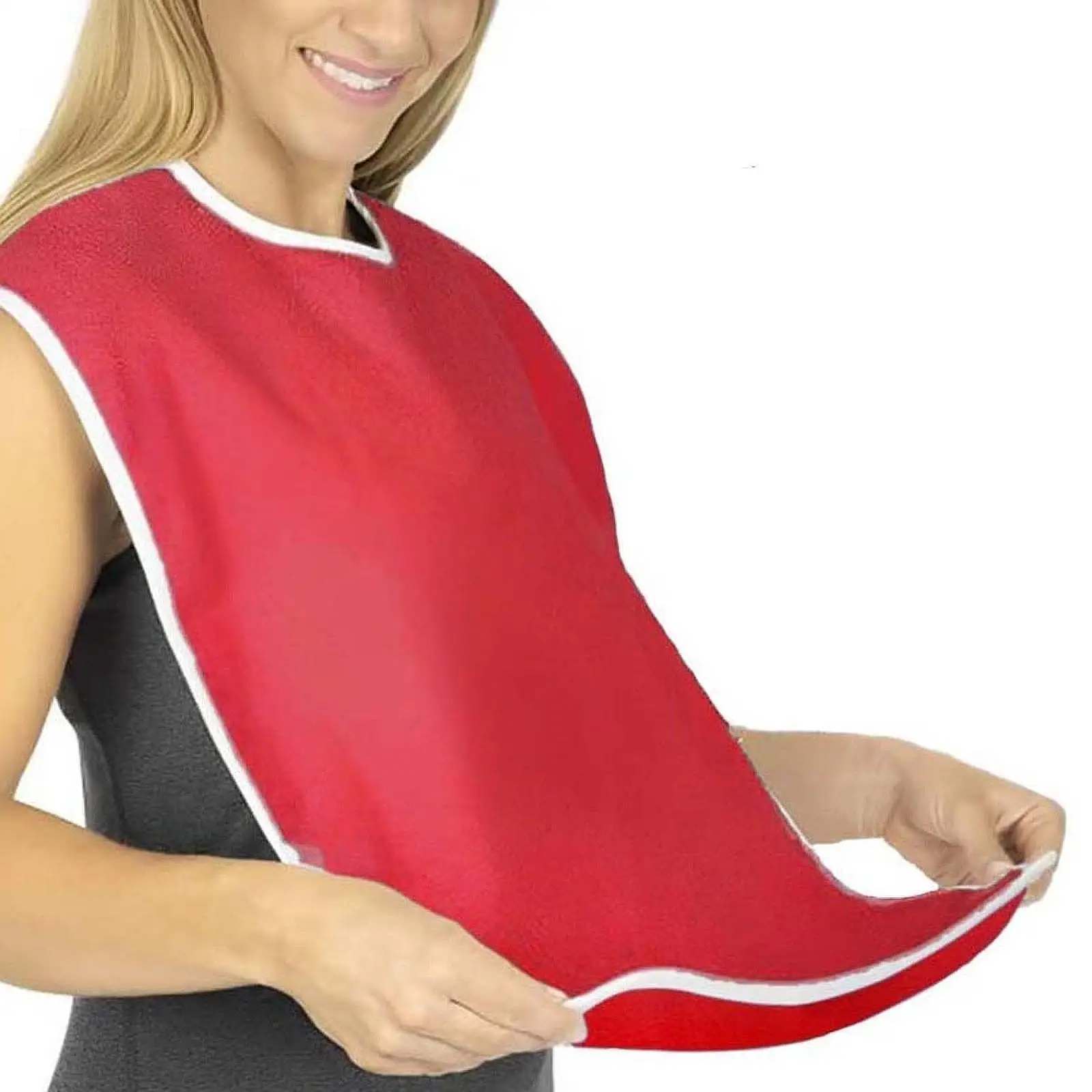 مريلة للكبار لتناول الطعام، قابلة لإعادة الاستخدام وقابلة للغسل، مريحة وقابلة للتعديل، مريلة تغذية للبالغين للنساء والرجال وكبار السن #4