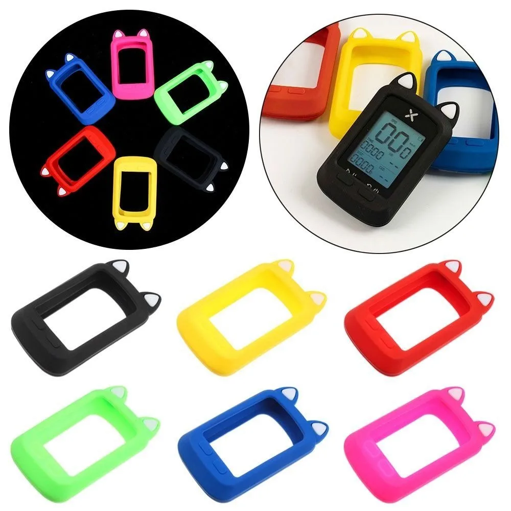 Waterproof Bike Computer Silicone Case Normal Style Silicone DustProof Case Cat Ear Style Computer Protective Cover