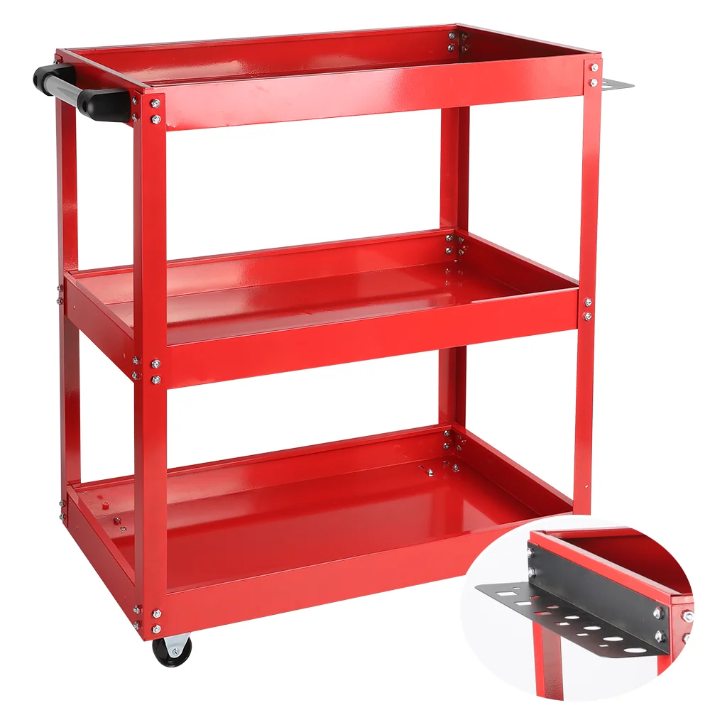 [EU Stock]Wheeled Tool storage rack Organizer Rack 3Layers Wrench Organizer Tool Cart Standing Storage Shelving Kitchen Storage