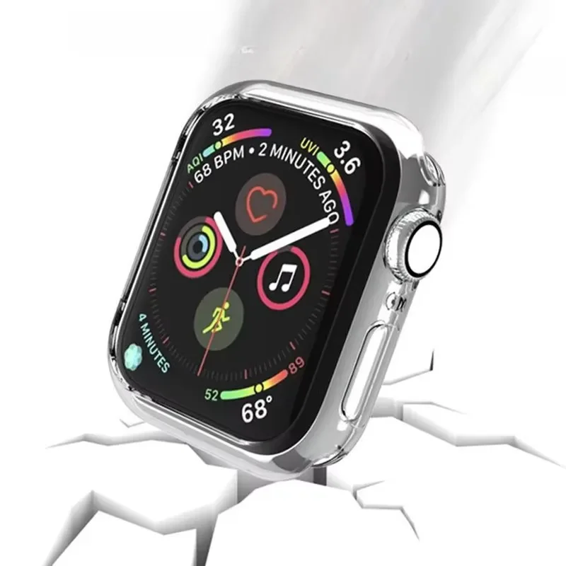 Przezroczyste etui do Apple Watch Series10 46 mm 42 mm 9 8 7 45 mm 41 mm Bez osłony ekranu Pełna osłona zderzaka TPU iWatch SE 6 5 4 44 40 mm