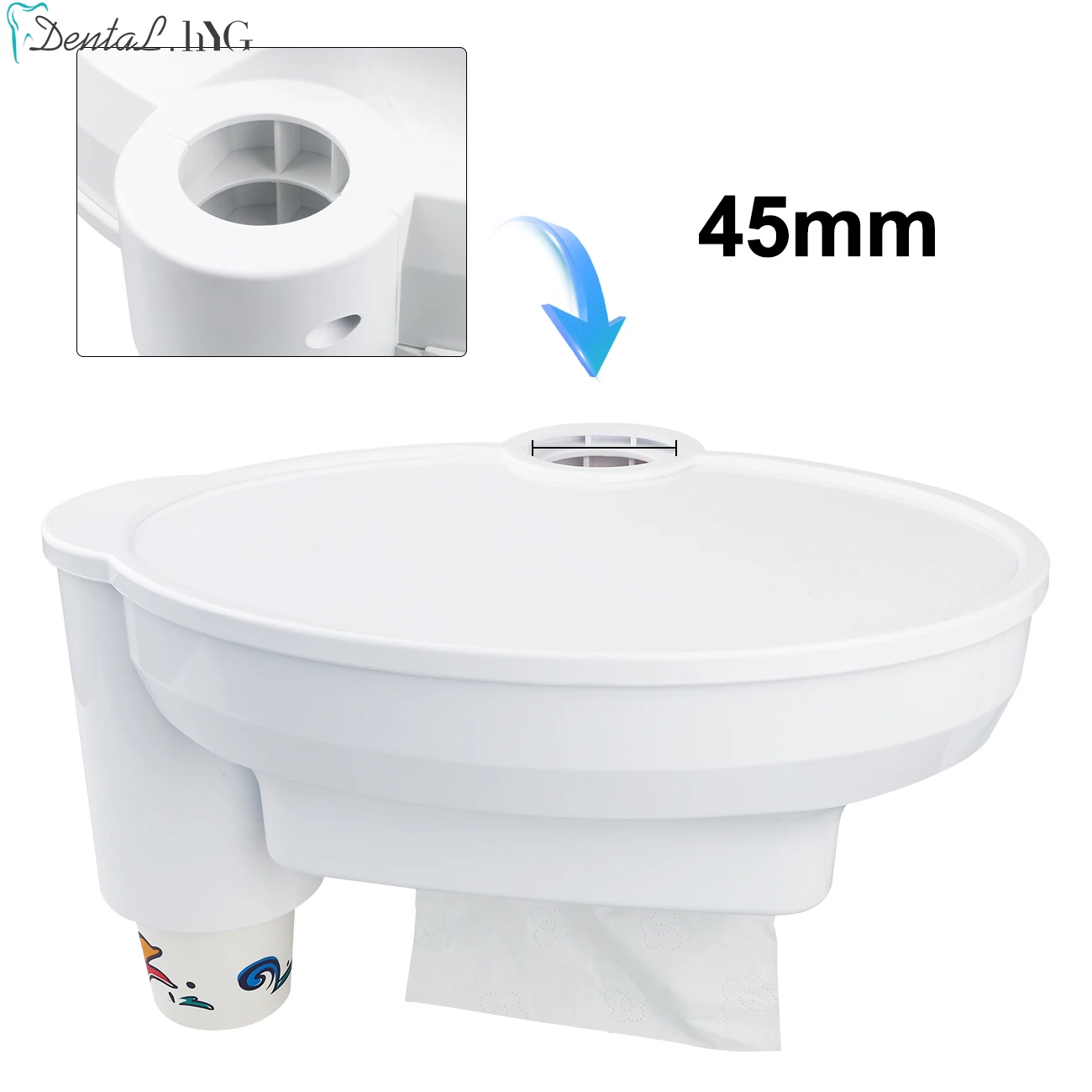 Three-In-One Rack Oral Tray Accessories Dental Chair Parts Disposable Cup Holder Tissue Box