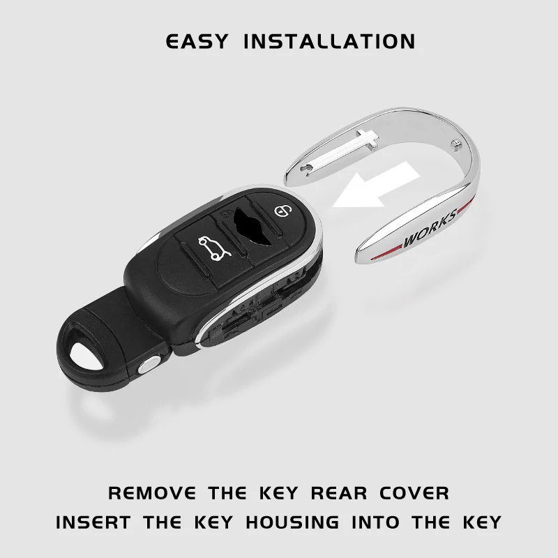 Car Key Case Cover For MINI Cooper S One JCW F54 F55 F56 F57 F60 Keychain Holder Smart Remote Fob Cover Shell Accessories