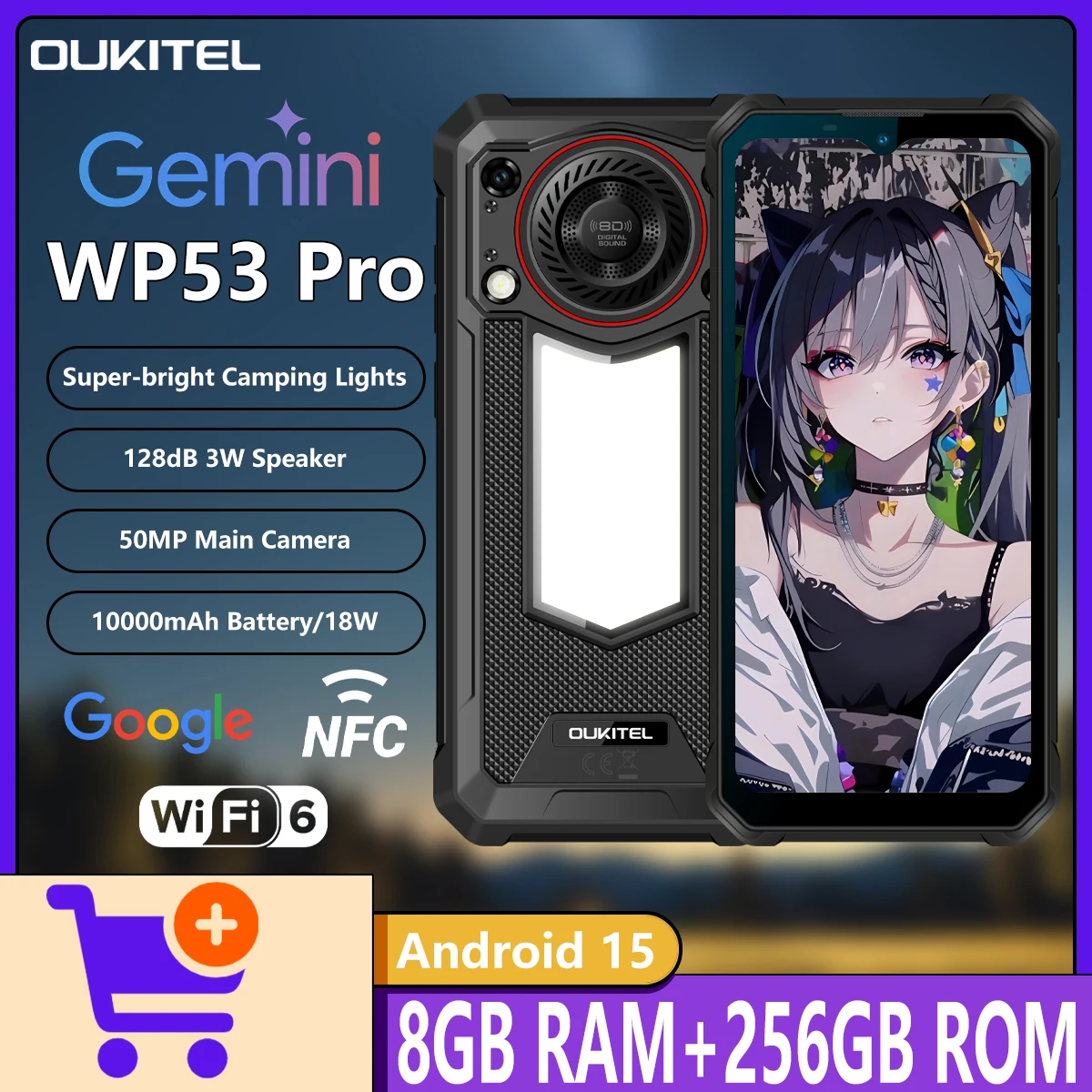 OUKITEL WP53 PRO 4G Rugged Phone 6.52
