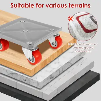 附輪家具搬運車 便攜式四輪家具平板車 家具搬運工具,附360°旋轉橡膠輪 10 最佳銷售 搬家家具幫手 - №1