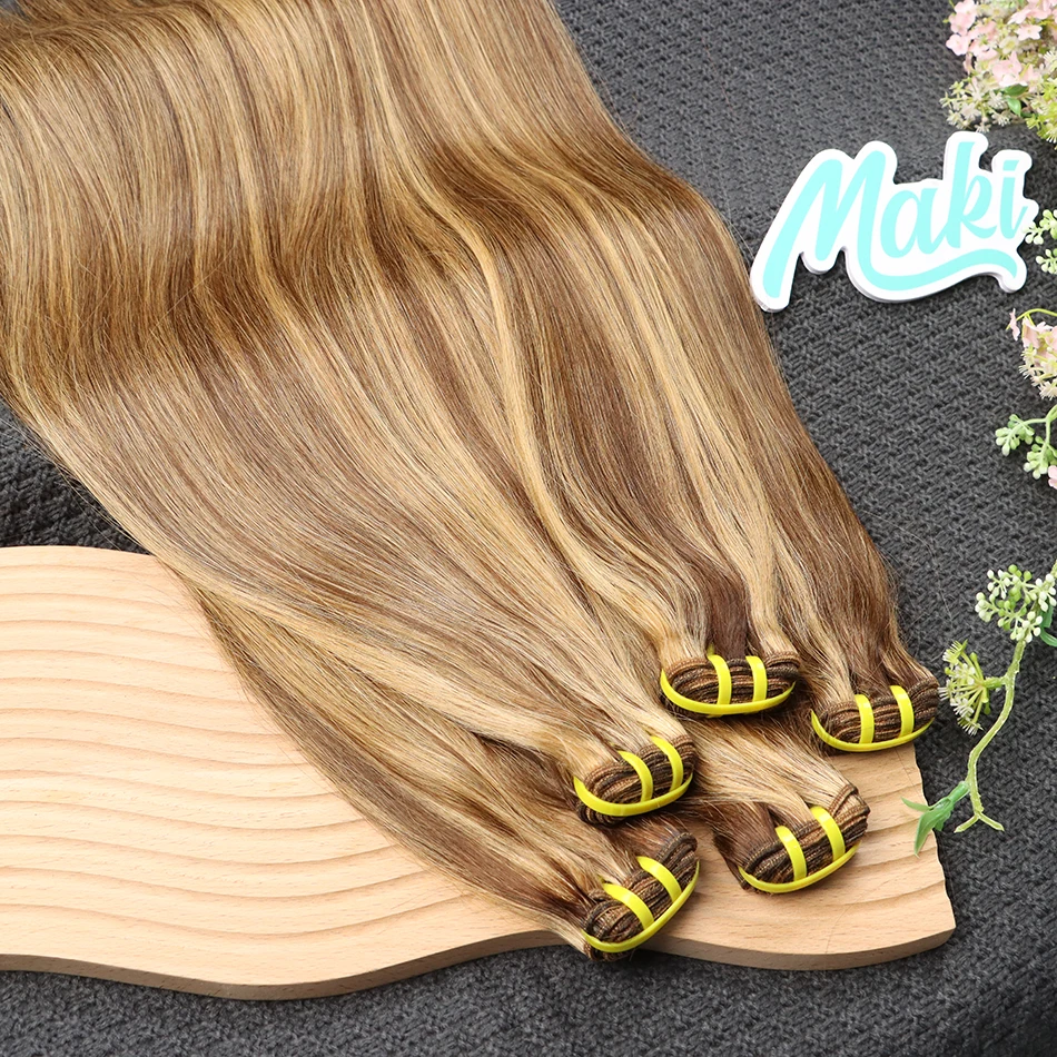 10a destaque pacotes de cabelo humano marrom p4/27 colorido 30 Polegada 100% extensões tecer cabelo virgem reto para mulher