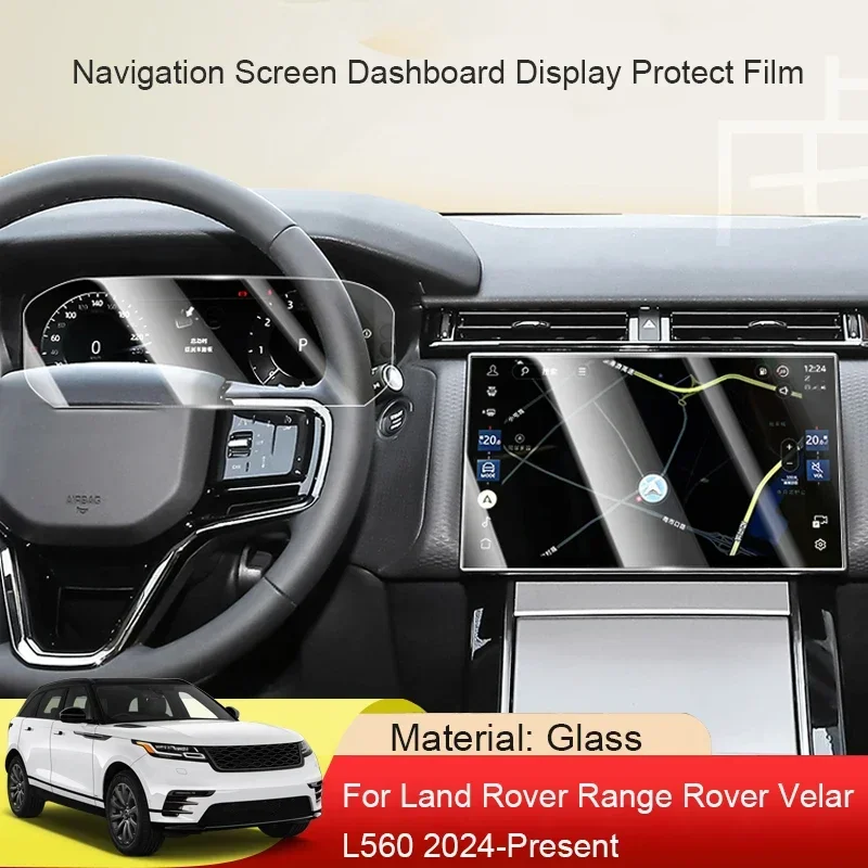 

Car GPS Navigation Screen Protect Tempered Film Accessory For LAND ROVER RANGE ROVER Velar L560 2024 Dashboard Display Sticker
