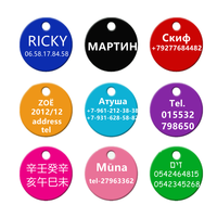 2pcs Free Laser Engraving Pet Dog ID Tag Cat Puppy Name Pendant Tags Personalized Custom Pets Tag Collar Anti-lost Nameplate